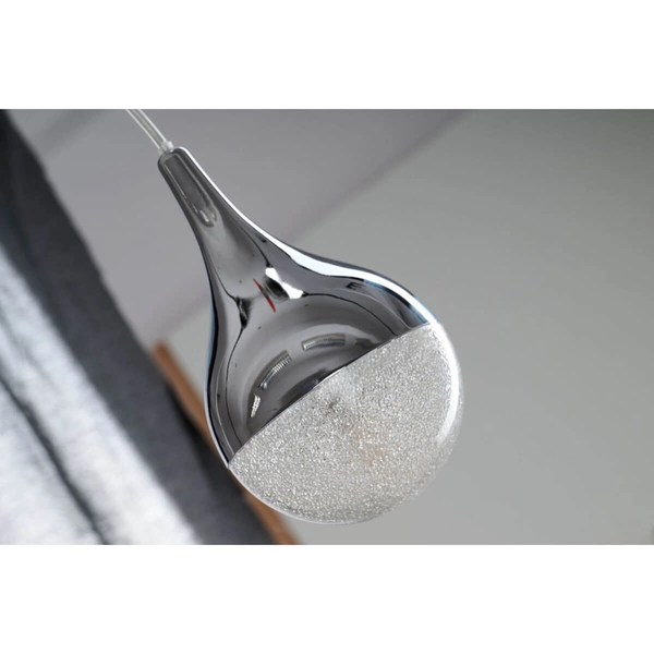 Zwieszana lampa na belce Cecilia AZ2173 Azzardo łezki zwis srebrna