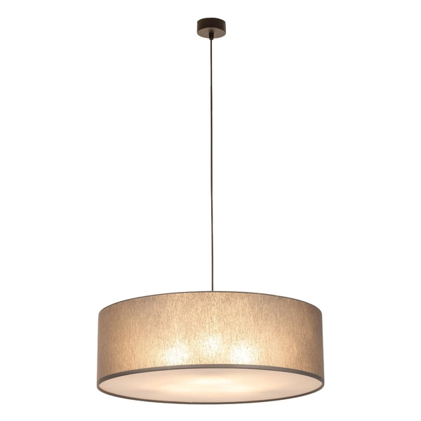 Okrągła lampa wisząca nad stół Rondo 4858 TK Lighting z tkaniny grafitowa