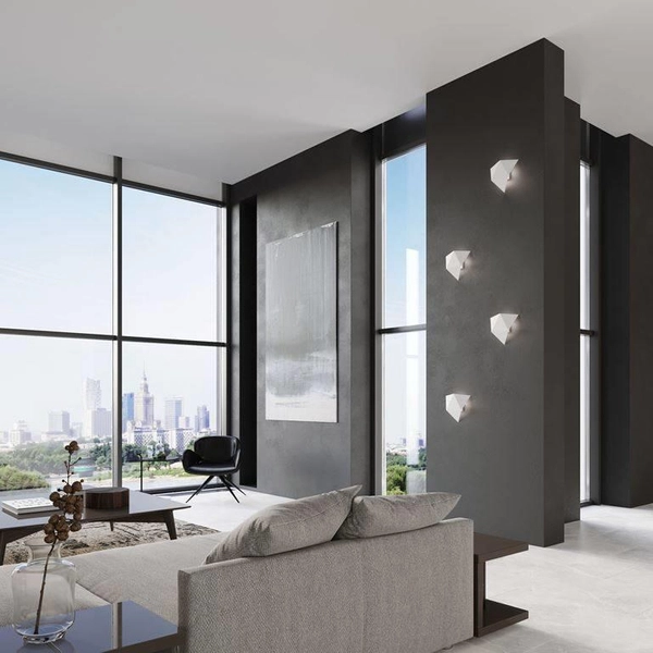 Kinkiet LAMPA ścienna SL.0420 metalowa OPRAWA geometryczna biała