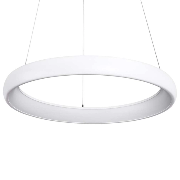 LAMPA wisząca ALESSIA 5280-840RP-WH-3 Italux okrągła OPRAWA metalowy zwis LED 40W 3000K pierścień ring biały
