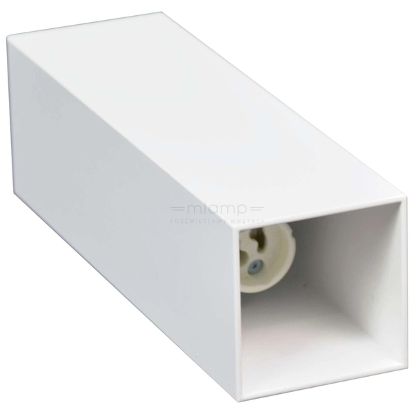 Kinkiet LAMPA ścienna OZU 7464 Shilo prostokątna OPRAWA przyścienna metalowa biała