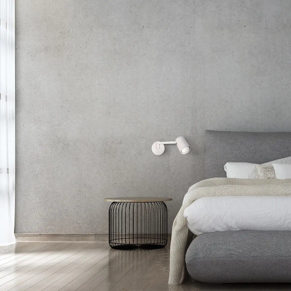 Ścienny kinkiet na wysięgniku Snow LP-731N/1WL WH tubka biała