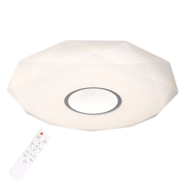 LAMPA sufitowa DIAMOND 313553 Polux natynkowa OPRAWA geometryczna LED 80W 3000K - 6500K plafon do łazienki biały