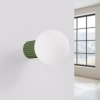 Kulista lampa ścienna HALO SL.1722 kula ryflowana biała oliwkowa