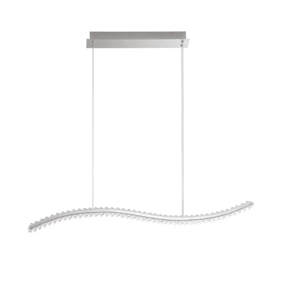 Designerska lampa wisząca BAUTA LE42921 wstęga LED 40W srebrna