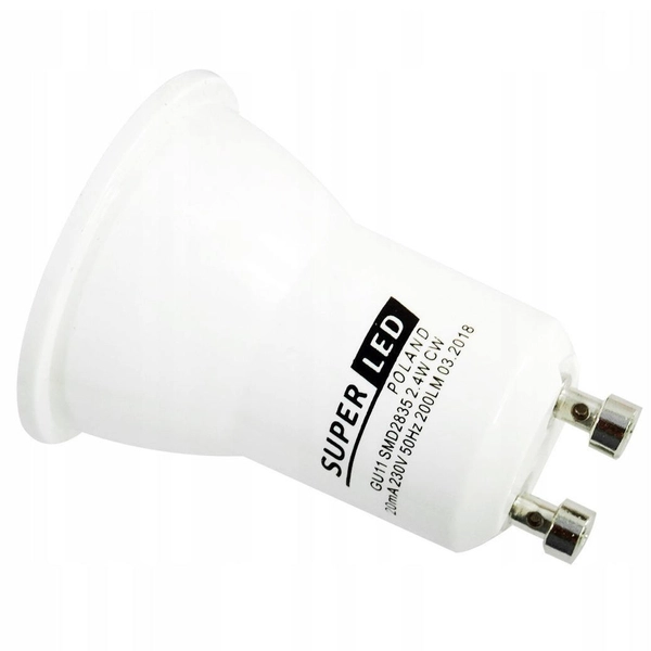 Żarówka LED MDECO SLP1376 GU11 2,4W 200lm 230V biała neutralna