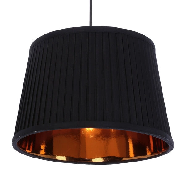 2-punktowa lampa wisząca Gillo abażurowa nad łóżko czarna