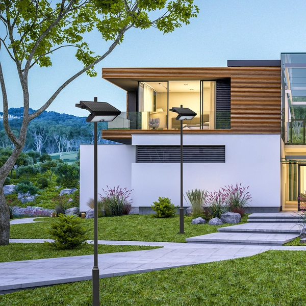 Lampa elewacyjna Epad EKO9083 Ekolight LED 10W 4000K solarna IP65 czarny