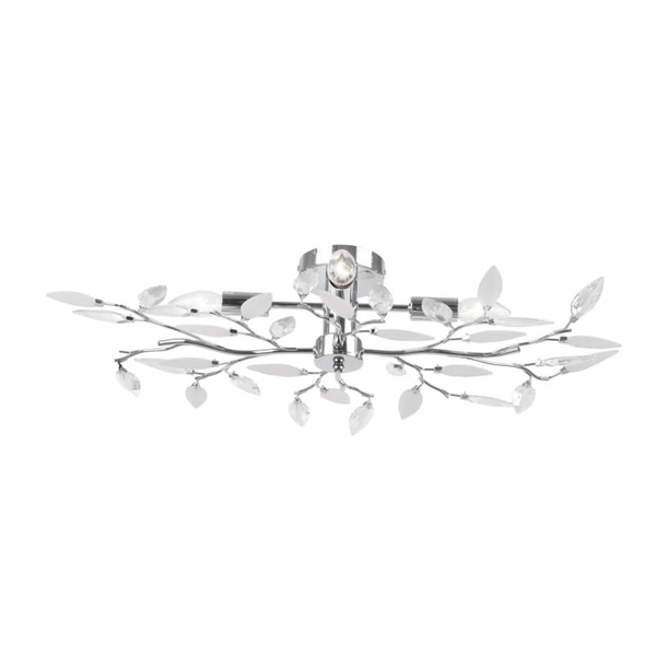 Lampa sufitowa Vida 63160-4 gałązki satyna chrom crystal