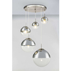 LAMPA wisząca VARUS 15851-5 Globo szklana OPRAWA zwis kaskada szklane kule balls chrom przezroczyste