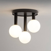 Szklana lampa sufitowa Perla 33484 Sigma okrągła kula czarna biała