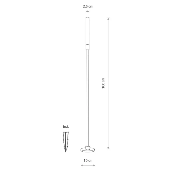 Ogrodowa stojąca lampa ZOLA LED 11545 LED 3W 3000K czarna