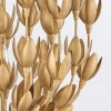 Wiszący żyrandol nad stół Flora QN-FLORA3-GD do jadalni kwiaty złote