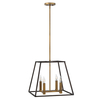 Lampa wisząca loftowa Fulton HK-FULTON-4P mosiądz czarna
