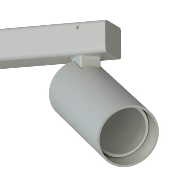 Regulowana lampa nasufitowa Fourty 11437 tubki metalowe jedwabisty szary