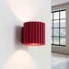 Lampa ścienna AURA SL.1821 ryflowana burgundowa G9