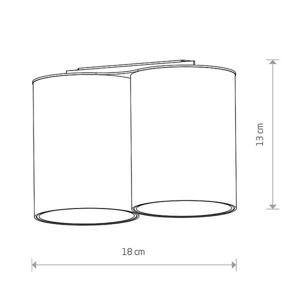 2-punktowa lampa sufitowa Eye Tone 7665 metalowe tuby białe