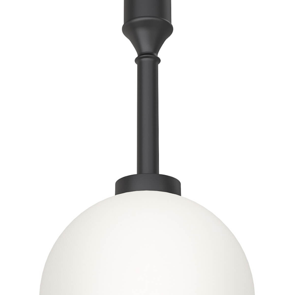 Wisząca lampa czarna biała Ero I okrągły zwis nad wyspę