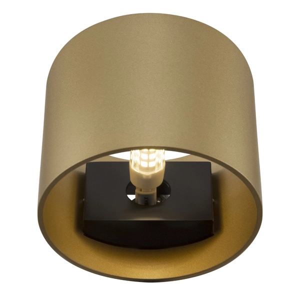 Lampa ścienna tuba Rond C066WL-01MG Maytoni okrągła do salonu złota