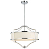 LAMPA abażurowa Stesso Cromo M Orlicki Design wisząca OPRAWA okrągła w stylu klasycznym kremowa chrom