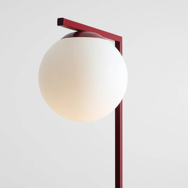Kulista lampa podłogowa Zac 1038A15_1 Aldex metalowa biała czerwona
