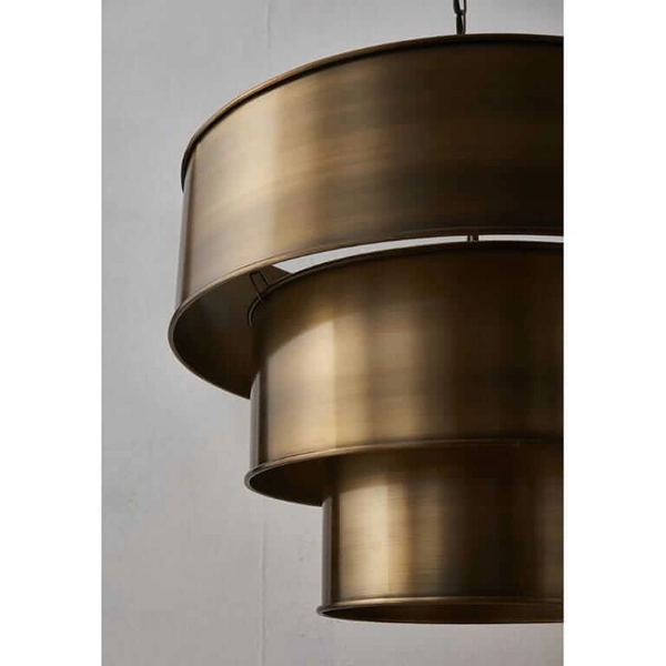 Industrialna lampa Morad 69783 Endon wisząca na łańcuchu mosiądz