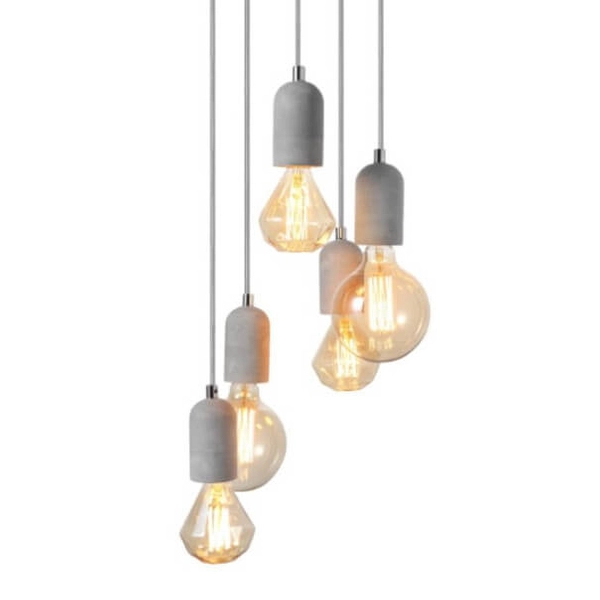 Betonowa lampa wisząca VOLTA AZ2386 Azzardo nad stół szary