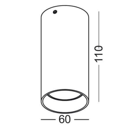 Lampa sufitowa punktowa Stala 301001002 Elkim kuchenna tuba biała