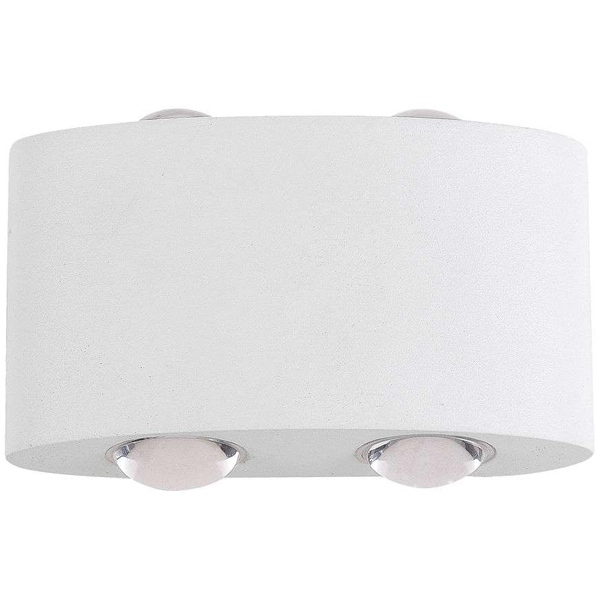 Ścienna LAMPA zewnętrzna GILBERTO PL-261W Italux elewacyjna OPRAWA metalowy kinkiet LED 4W 3000K ogrodowy IP54 biały