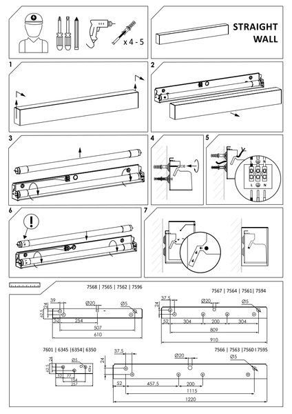 Plafoniera do kuchni STRAIGHT CEILING 7552 grafitowa lampa belka