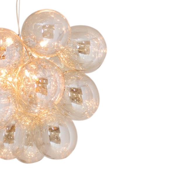 Bursztynowa lampa wisząca Gross 4200650-5503 By Rydens szklane kule