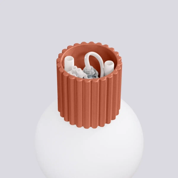 Okrągła ścienna lampa HALO SL.1727 nad lustro IP44 biała czerwona