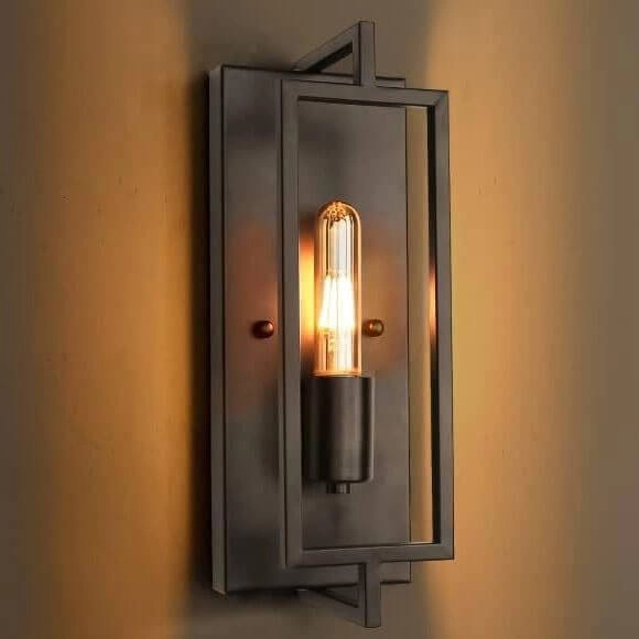 Lampa ścienna Retro ABIGALI-KRSK-E27 industrialny do przedpokoju czarna