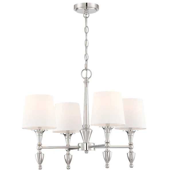 Metalowa lampa wisząca Austin P04135NI-WH Cosmolight klasyczna biały nikiel
