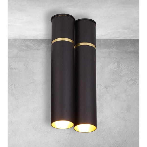 Lampa sufitowa Lynx MZ5006 Milagro sople rurki do salonu czarny złoty