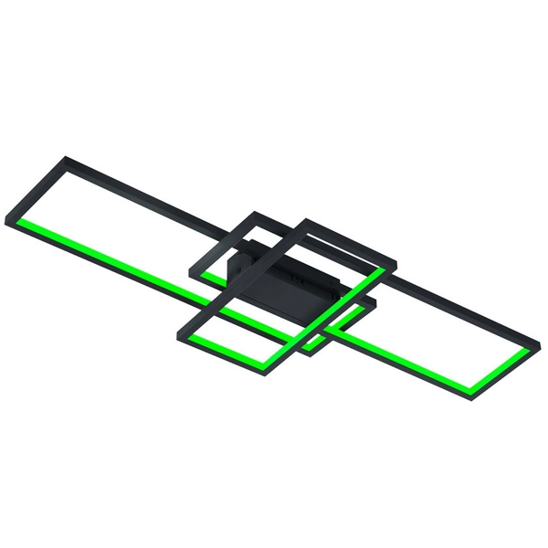 LAMPA sufitowa THIAGO 652610342 Trio geometryczna OPRAWA ramki LED RGB 36W 3000K - 6000K metalowe grafitowe