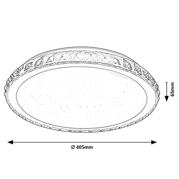 Plafon glamour Cressida 2420 LED 24W 4000K okrągła lampa sufitowa chrom