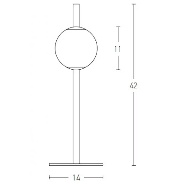 Stołowa lampa nocna 20134 LED 6W 3000K szklan biała czarny