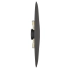 Minimalistyczny salonowy kinkiet Stone Black 10632 metalowy czarny