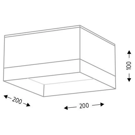 LAMPA sufitowa TOSA 7731 Shilo łazienkowa OPRAWA kwadratowa IP44 biała