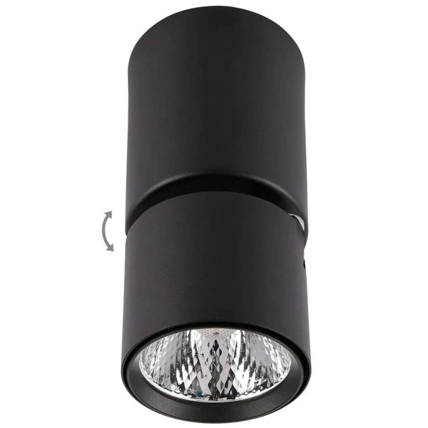 Sufitowa LAMPA plafon BONIVA SPL-2854-1-SC-BL Italux regulowana OPRAWA metalowy LED 5W 3000 K spot reflektorek czarne