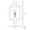 Metalowa lampa ścenna Faro W01053NI-WH Cosmolight biały nikiel
