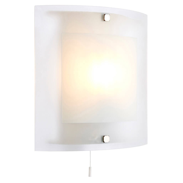 Szklana lampa ścienna Blake 143-WB kwadratowa przezroczysty chrom