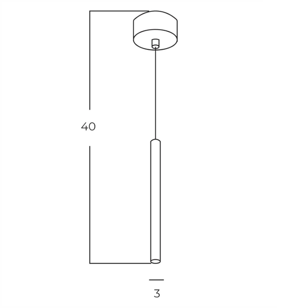 Wisząca lampa sopel VERNO AZ6262 Azzardo LED 8W 3000K biała