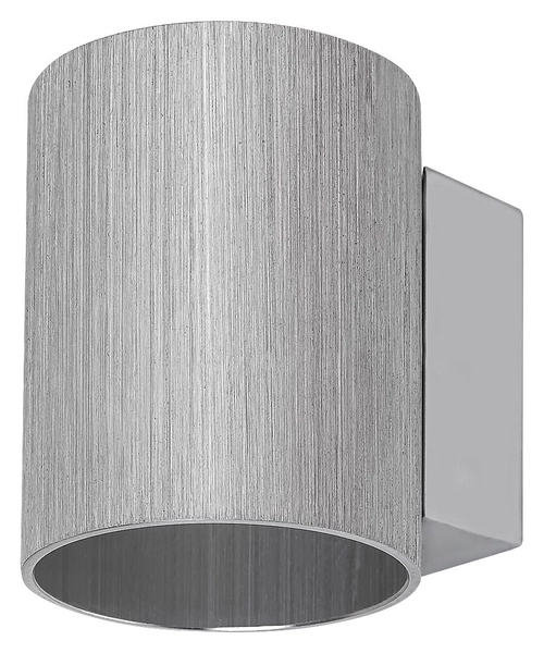 Nowoczesna LAMPA ścienna KAUNAS 7022 Rabalux okrągły kinkiet tuba downlight aluminium