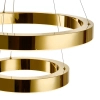 Lampa wisząca art deco CIRCLE DN924-40+60 złota metalowa akrylowa LED 53W 3000K do jadalni