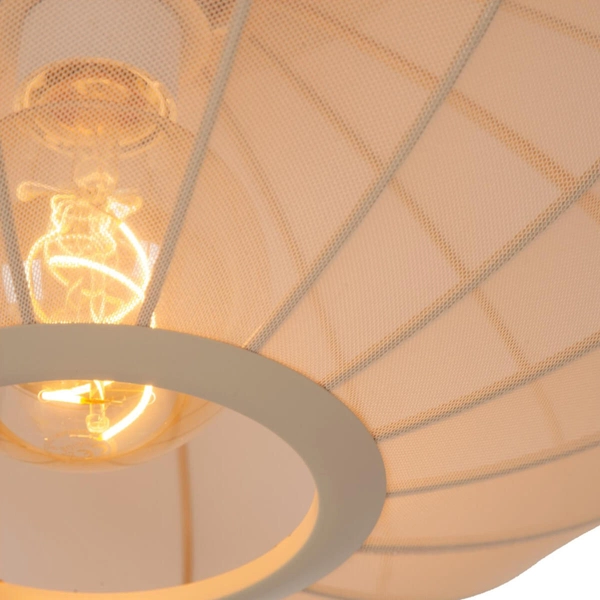 Naturalna lampa wisząca Corina 03447/52/38 tkanina beżowa