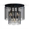 Sufitowa lampa Nira MX3523-8M-EBCN Zumaline metal szkło czarny przydymiony