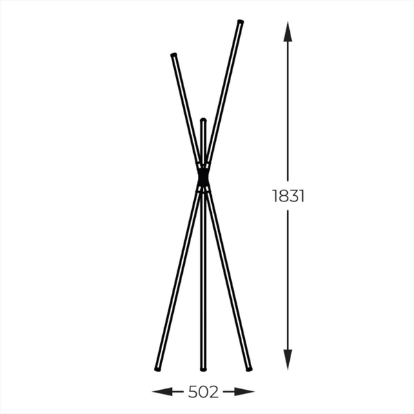 Podłogowa lampa Lautaro 1005 Zumaline LED 24W 3000K czarna biała