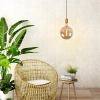 Wisząca lampa metalowa Jova 08426/01/02 Lucide loftowa złota czarna
